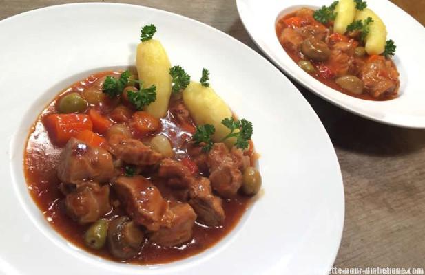 Veau Marengo aux olives Veau Marengo aux olives