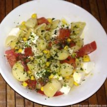 Salade de pâtes tomates et Mozzarella