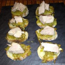 Toasts Foie Gras Oignons confits