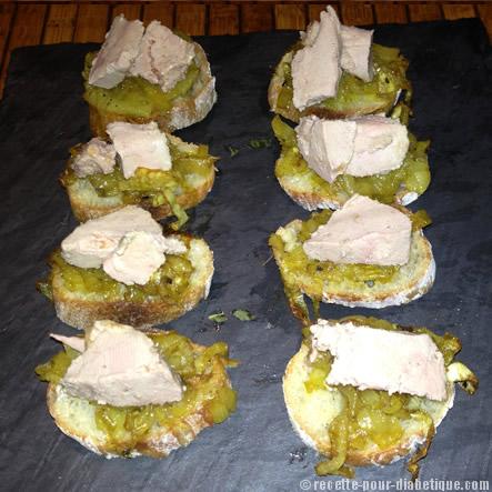 Toasts Foie Gras Oignons confits