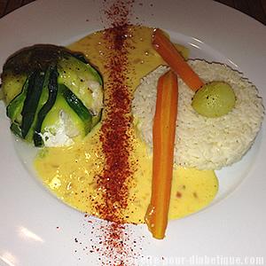 Filet de Loup en robe de courgettes