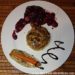 Magret de canard et son flan pommes de terre champignons
