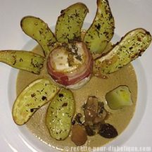 Suprême de poulet, Rattes et Crème de champignon