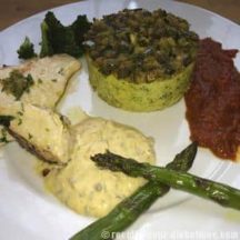Espadon sauce Béarnaise et Polenta Brocolis