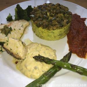 Espadon sauce Béarnaise et Polenta Brocolis