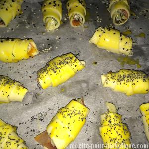 Mini-croissants et Verrines de poissons