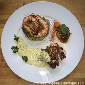 Dos de Julienne et purée verte, sauce estragon