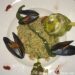 Roulé de cabillaud et Risotto pesto