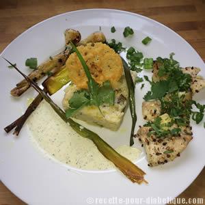 Rascasse et son Risotto Poireaux Cebettes