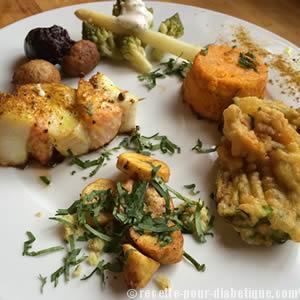 Assiette Créole et Fleurs de Courgettes