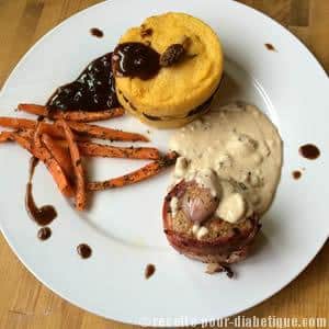 Grenadin de veau sauce morille et sa polenta