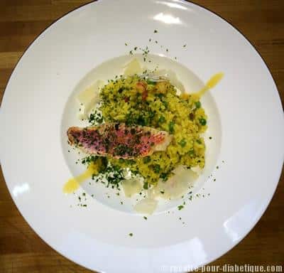 Risotto safran au Rouget
