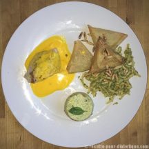 Dos de loup au safran et flans de Brocolis & more....