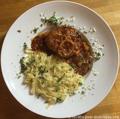 Osso Bucco à la Milanaise et ses Tagliatelles
