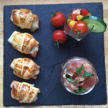 Croissants et Verrines Saumon, Poivron, Melon... vive les apéros d'été