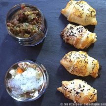 Tartares en Verrines et mini croissants salés