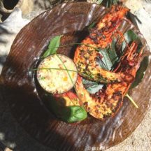 Gambas géantes à la Plancha et Riz Cantonais