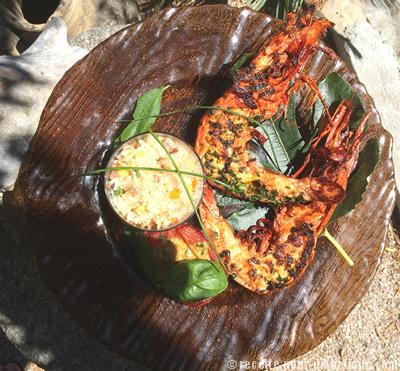 Gambas géantes à la Plancha et Riz Cantonais