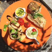 Filet de loup et ses sauces Aïoli et Basilic
