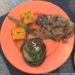 Grillade marinée et son hamburger d'Aubergines