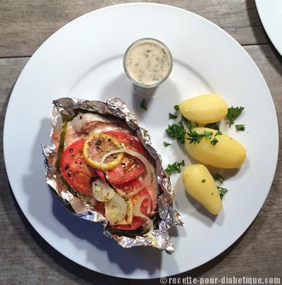 Darne de Saumon en Papillote Sauce Estragon