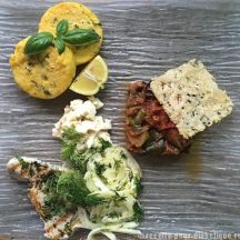 Thon grillé au fenouil, Polenta et Ratatouille