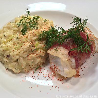 Eglefin et son Risotto à la Crème de Poireau