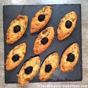 Financiers au pesto et tomates
