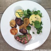 Thon grillé sauce béarnaise et ses pommes de terre