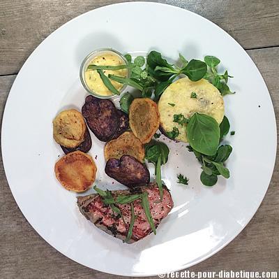 Thon grillé sauce béarnaise et ses pommes de terre