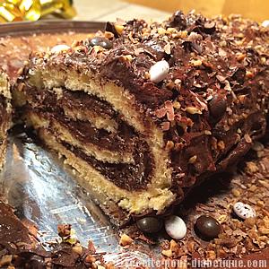 Bûche de Noël sans sucre ajouté et sans gluten