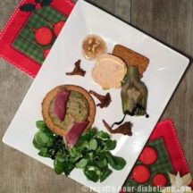 Foie gras et caviar d'aubergines sur sa galette au son d'avoine