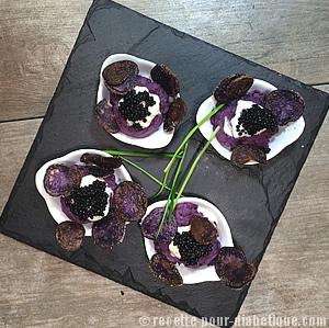 Purée de Vitelotte au Caviar