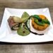 Rôti de cabillaud et sa polenta aux olives sauce épinards