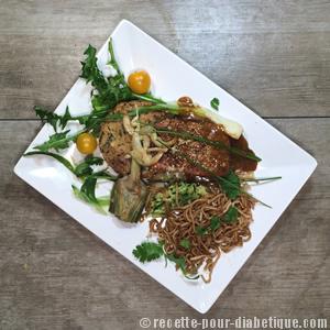 Thon et sa galette de Tofu aux courgettes