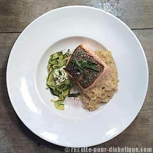 Risotto à l'Estragon et Saumon grillé