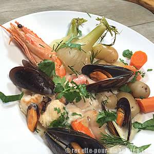 Blanquette de fruits de mer au fenouil