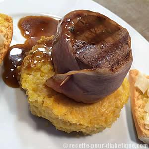Médaillon de Boeuf au Jambon cru et Polenta