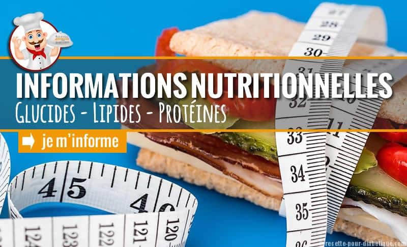 informations nutritionnelles