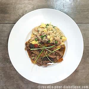 Sauté de Porc à l'ail et Riz cantonais