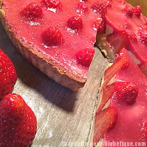 Tarte aux fraises allégée en glucides