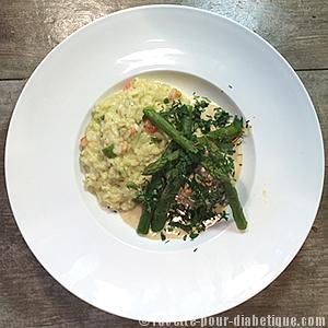 Bar de ligne et son Risotto Asperges sauce Fenouil
