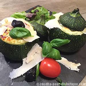 Courgettes rondes farcies au Pesto