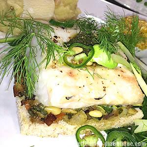 Lieu Jaune à la Provençale et sa Purée au Fenouil