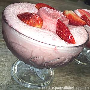 Mousse à la Fraise et Coulis sans sucre ajouté