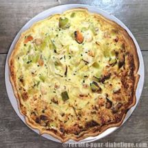 Tarte Poireaux, fruits de mer et cabillaud