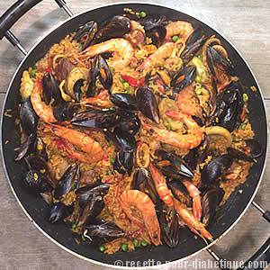 Paella aux fruits de mer et Sot-l'y-laisse