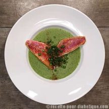 Velouté Petits Pois Épinards au Rouget