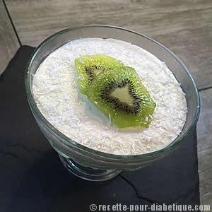 Flan à la Noix de Coco et Kiwi sans lactose