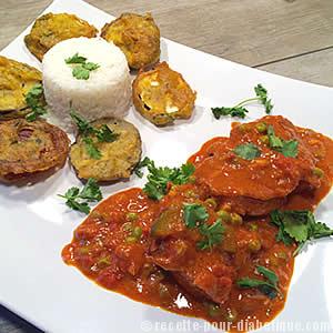 Filet de Porc sauce Tandoori et beignets à l'Indienne (Pakoras)